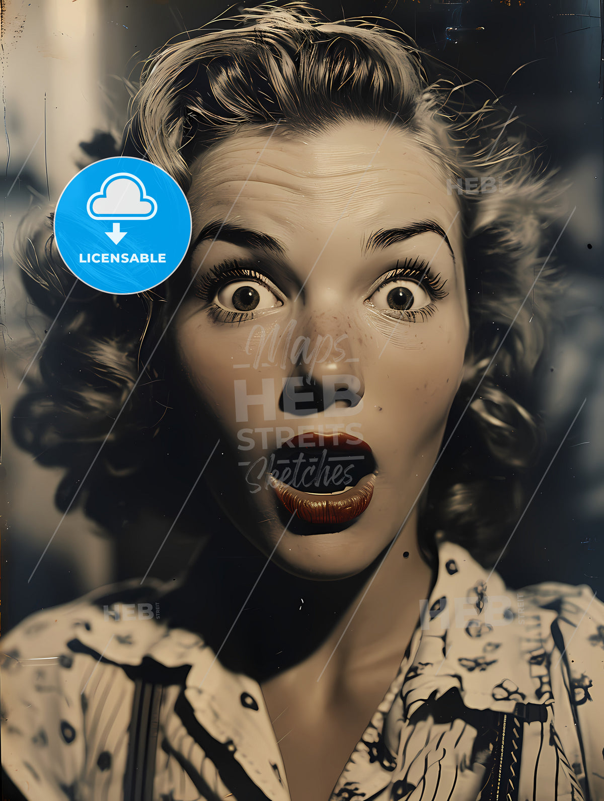 Shes Making Silly Faces, A Woman With Her Mouth Open