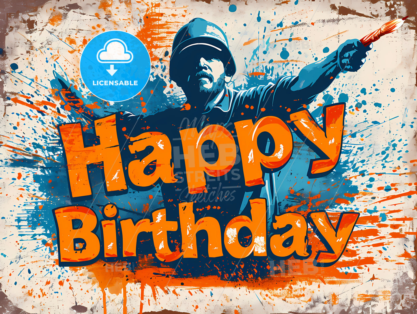 Happy Birthday, A Man With A Hat Pointing His Finger