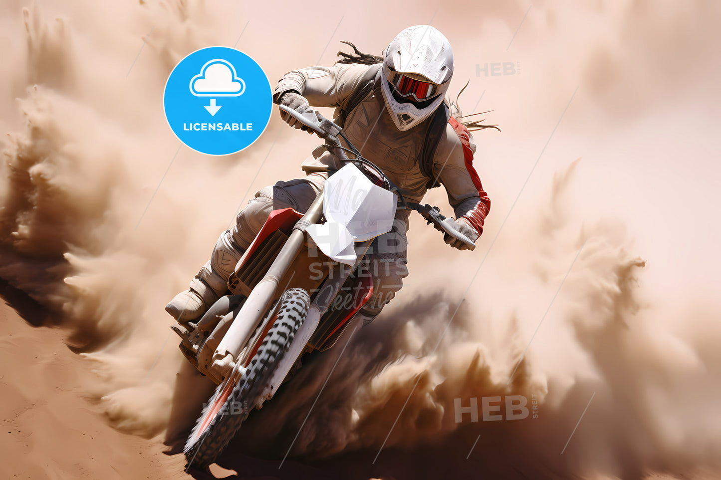 An Athlete On A Dirt Bike, A Person Riding A Motorcycle