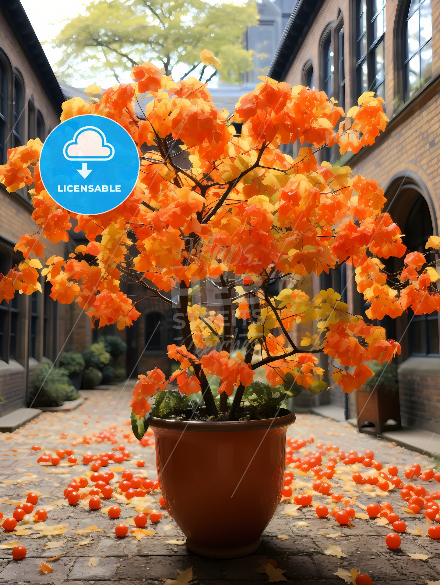 Ugly Orange Trees In London, A Potted Plant With Orange Leaves