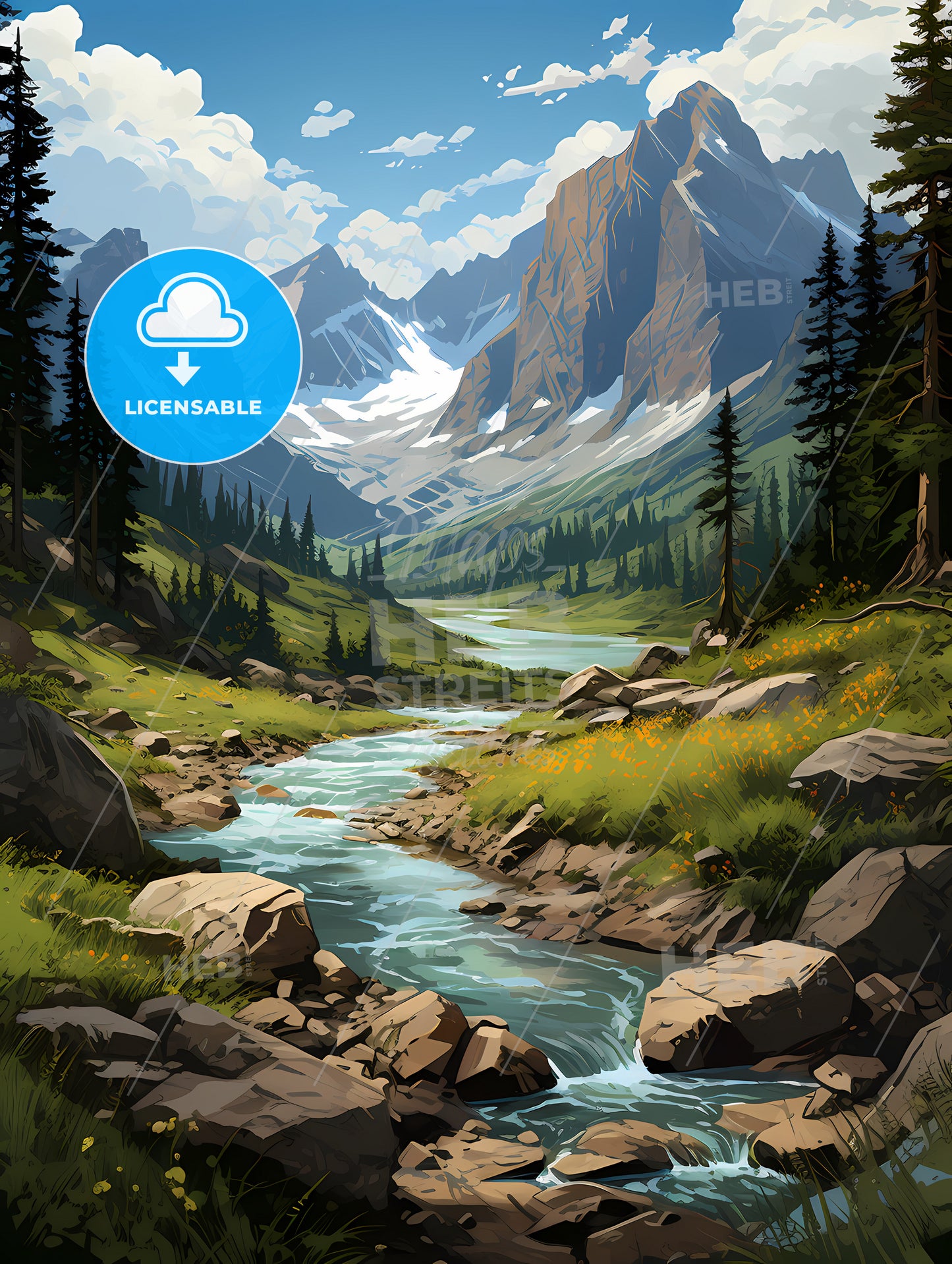 Rocky Mountain National Park, A River Running Through A Valley With Mountains And Trees