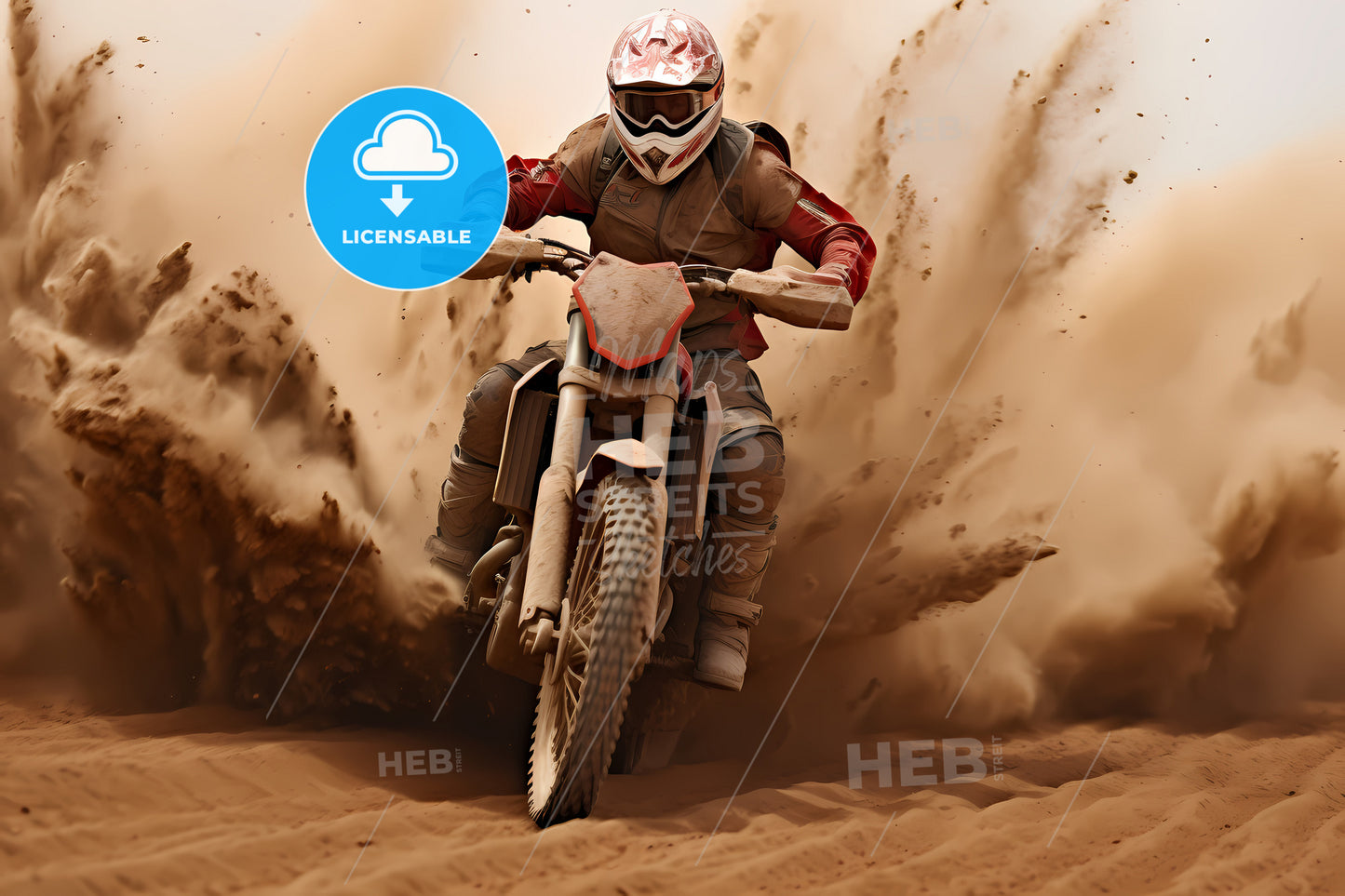 An Athlete On A Dirt Bike, A Person Riding A Dirt Bike