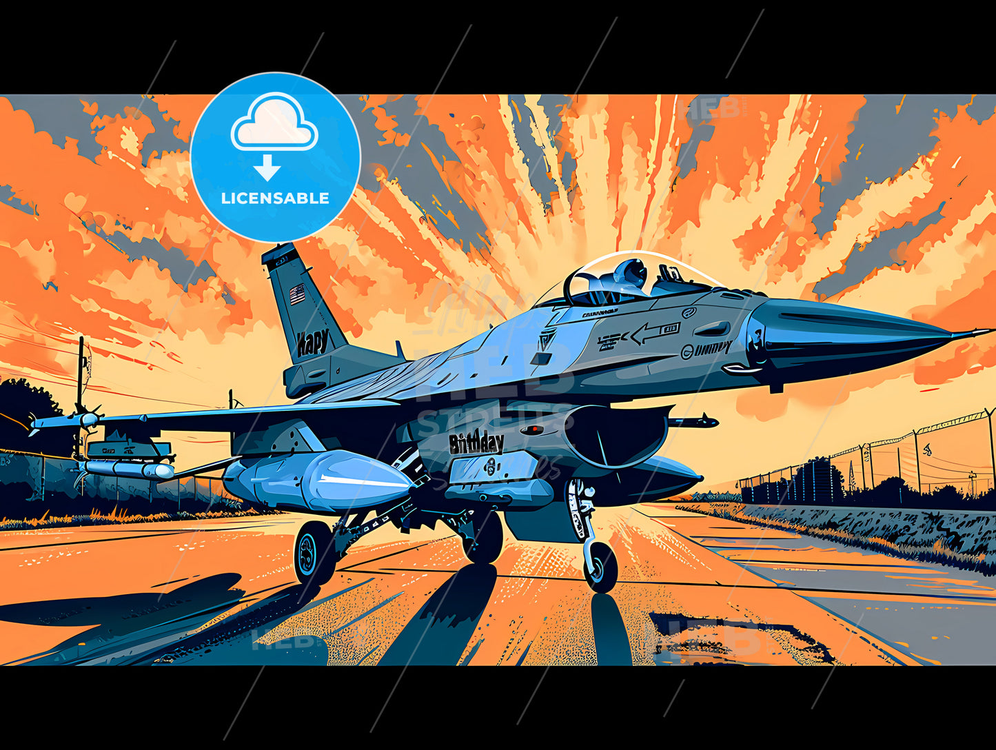 Happy Air Force Birthday, A Jet On A Runway