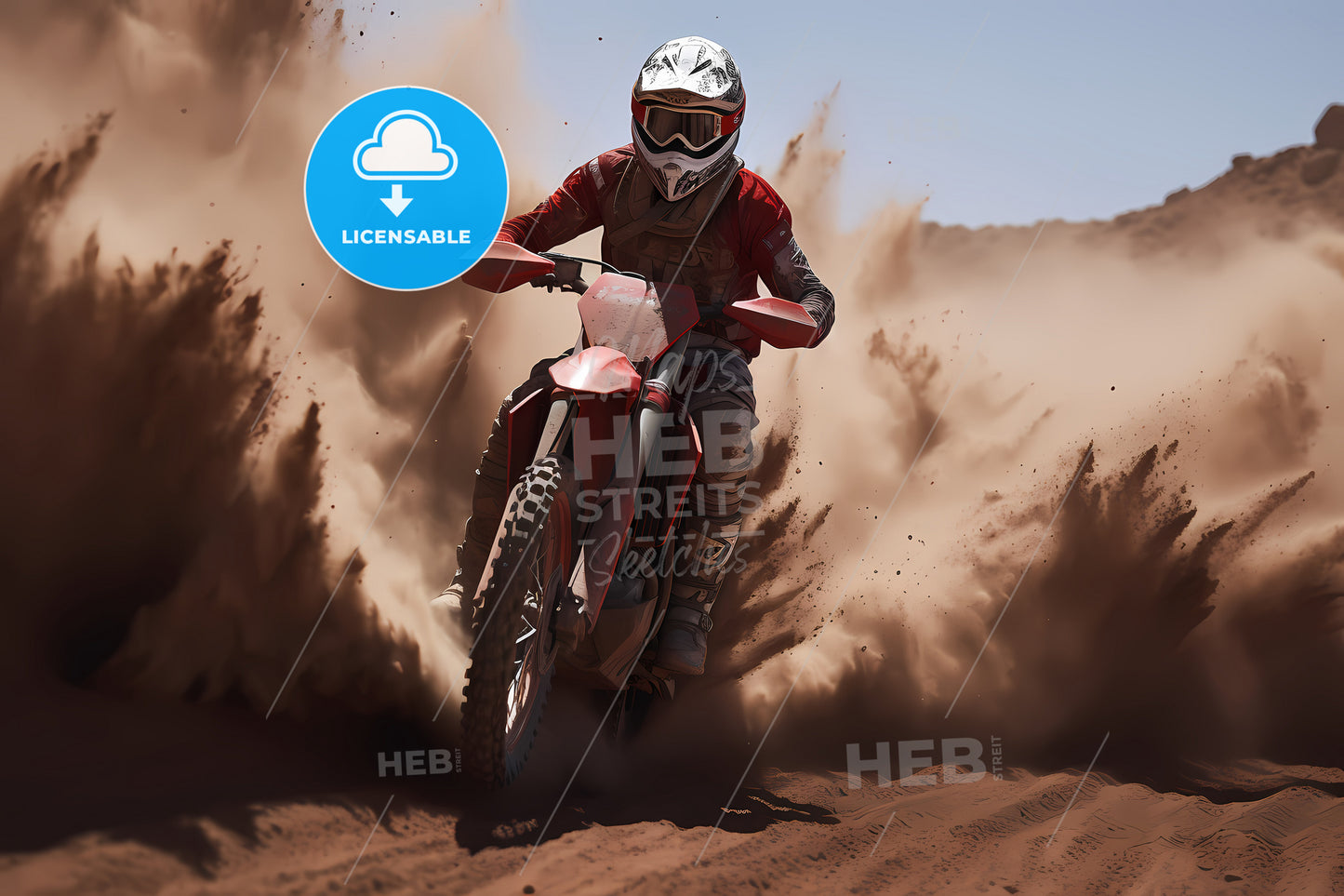 An Athlete On A Dirt Bike, A Person Riding A Dirt Bike