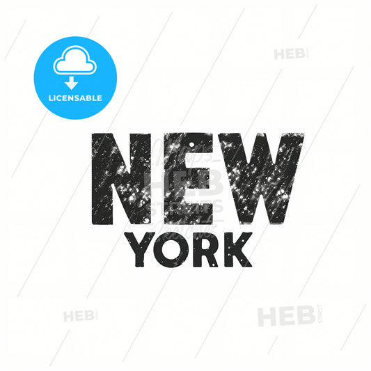 New York, A Black And White Logo