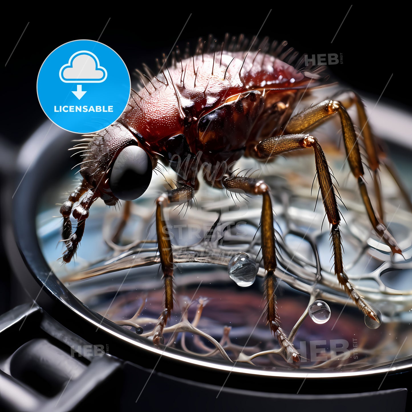 An Insect Perspective, A Bug On A Magnifying Glass