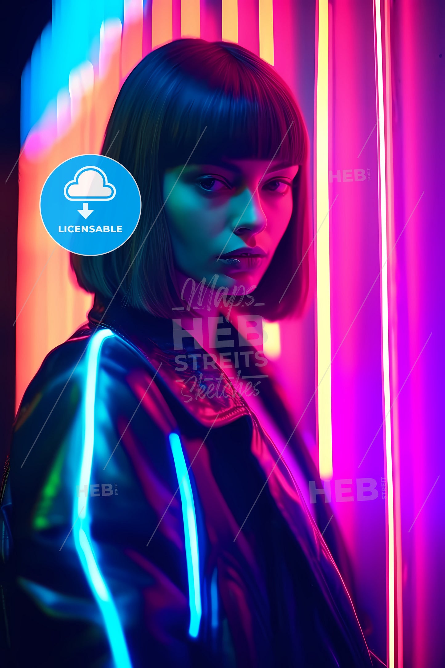 Artsy Fashion Photography, A Woman In A Leather Jacket