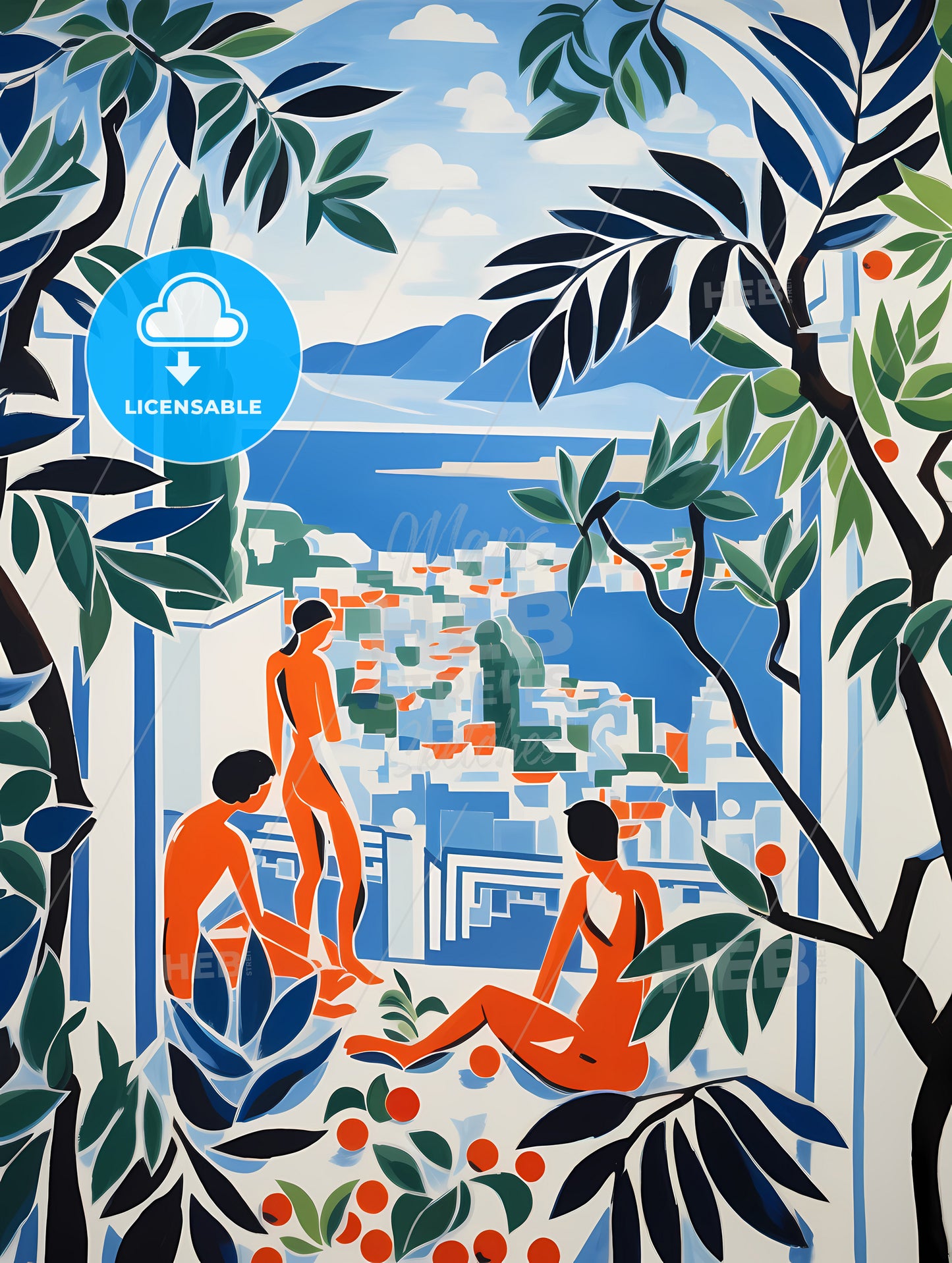 If Matisse Was A Photographer, A Painting Of People Sitting On A Balcony Overlooking A City