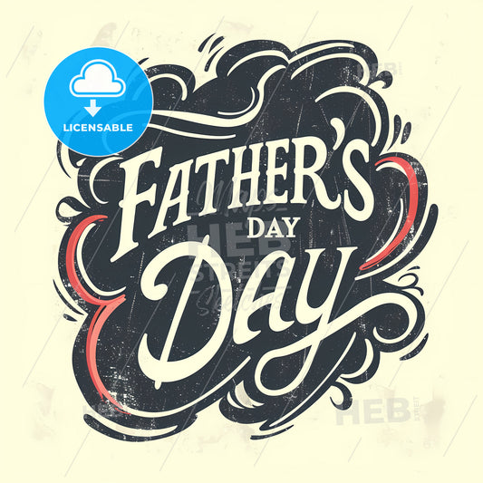 Father's Day, A Black And White Sign With White Text
