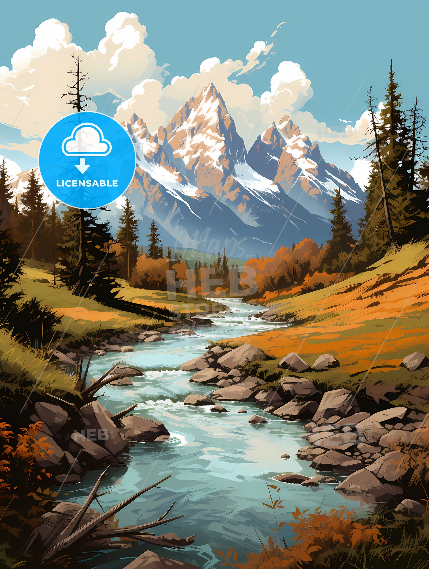 Grand Teton National Park, A River Running Through A Valley With Trees And Mountains