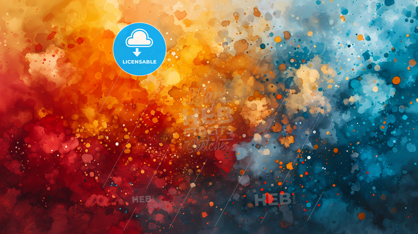 Hand Painted Abstract Background, A Colorful Explosion Of Paint