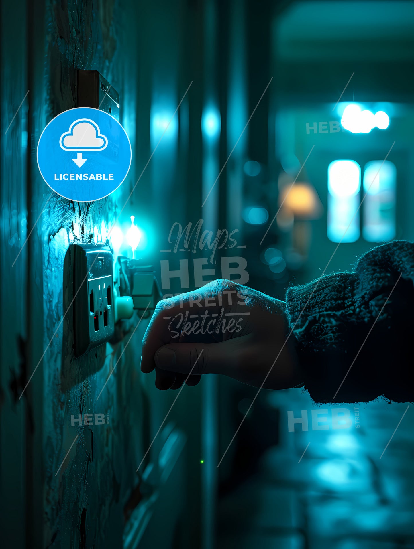 Photography Of A Hand Turning On, A Hand Turning On A Light Switch