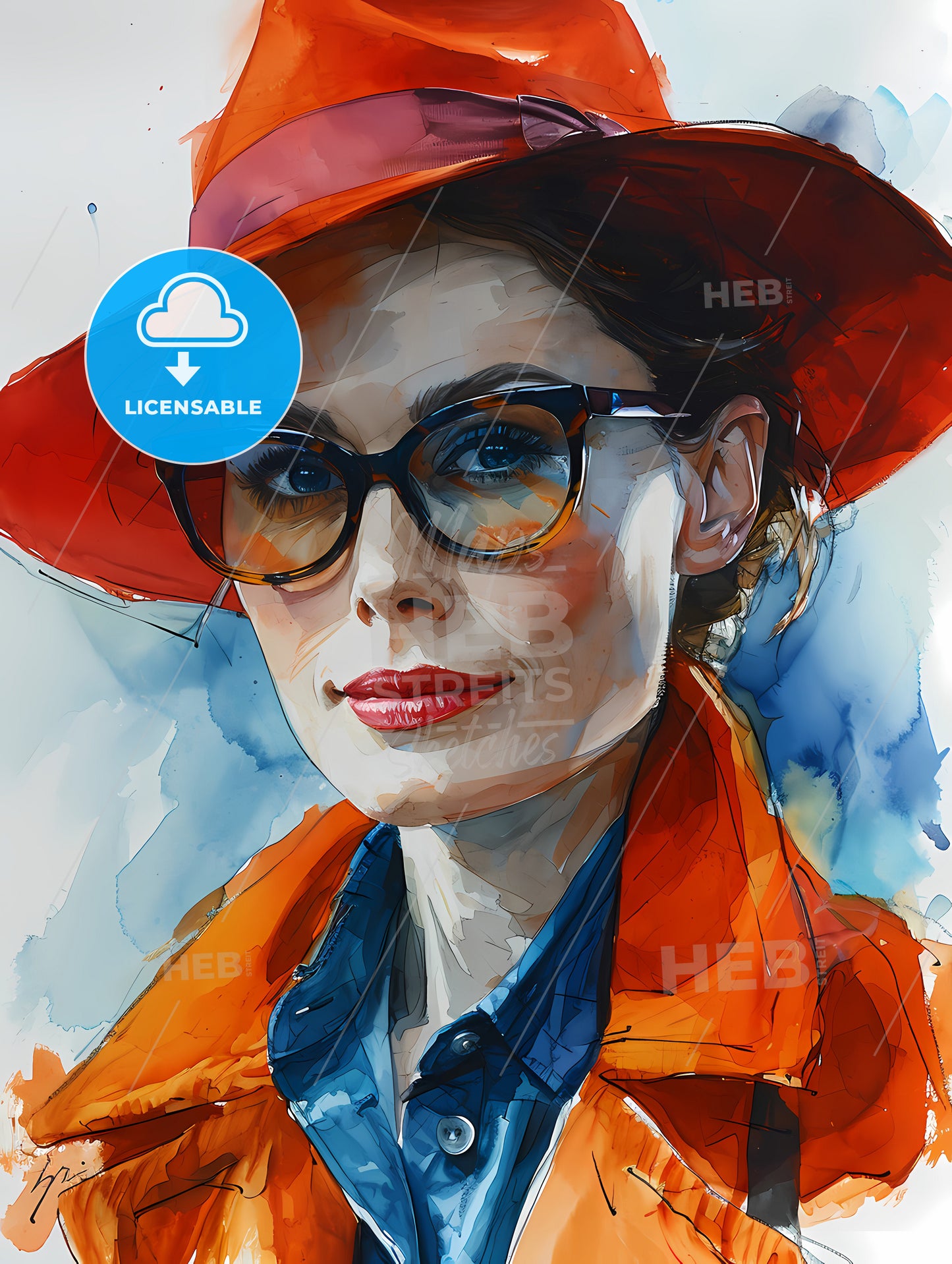 A Quirky Lady Has A Secret, A Woman Wearing A Hat And Glasses