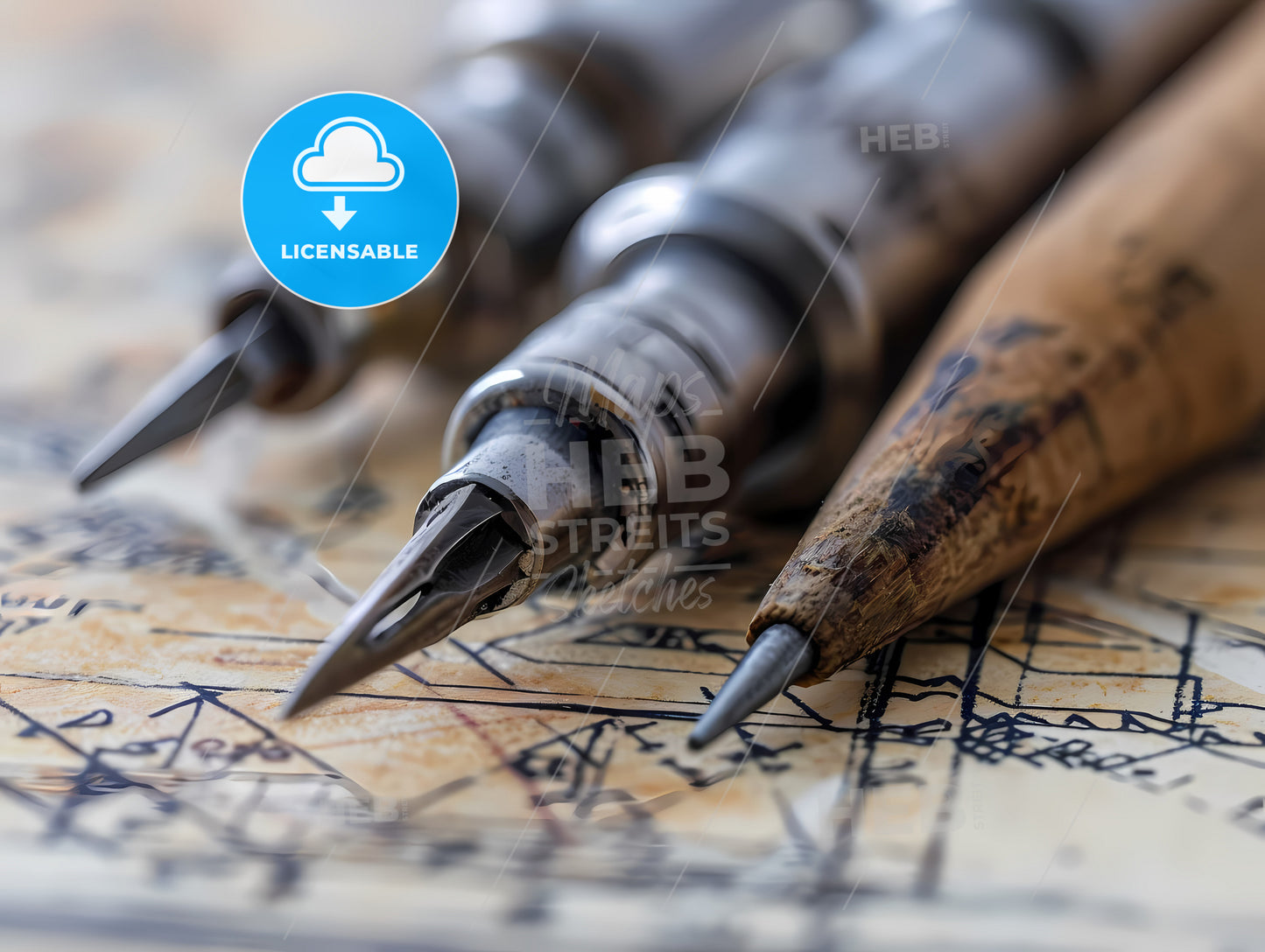 Award Winning Ad For Blueprints, A Close Up Of A Pen