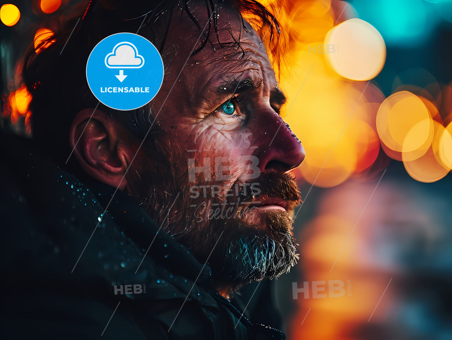 An Advertising Designer, A Man Looking Up At The Sky