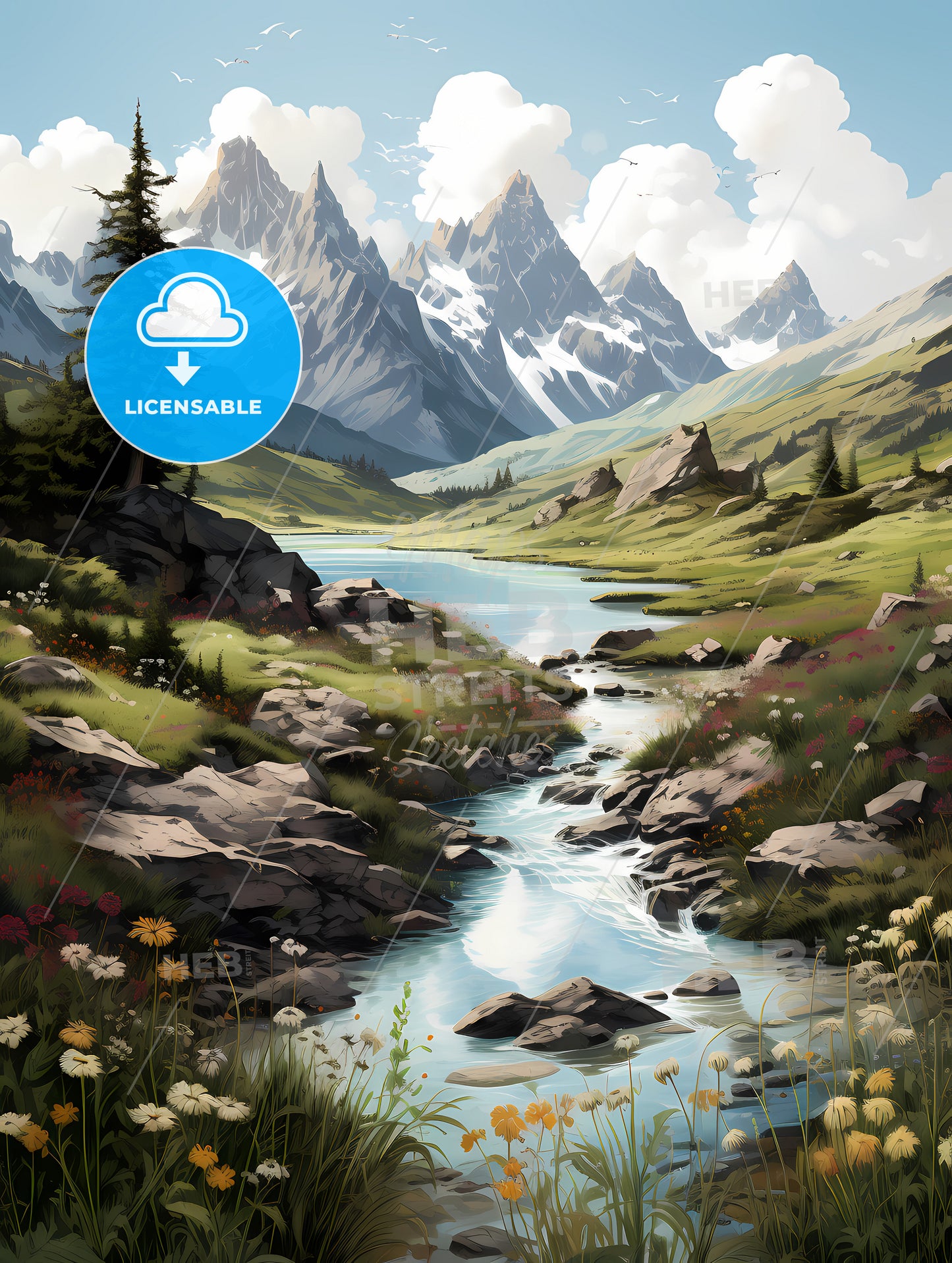 Grand Teton National Park, A River Running Through A Valley With Mountains And Trees