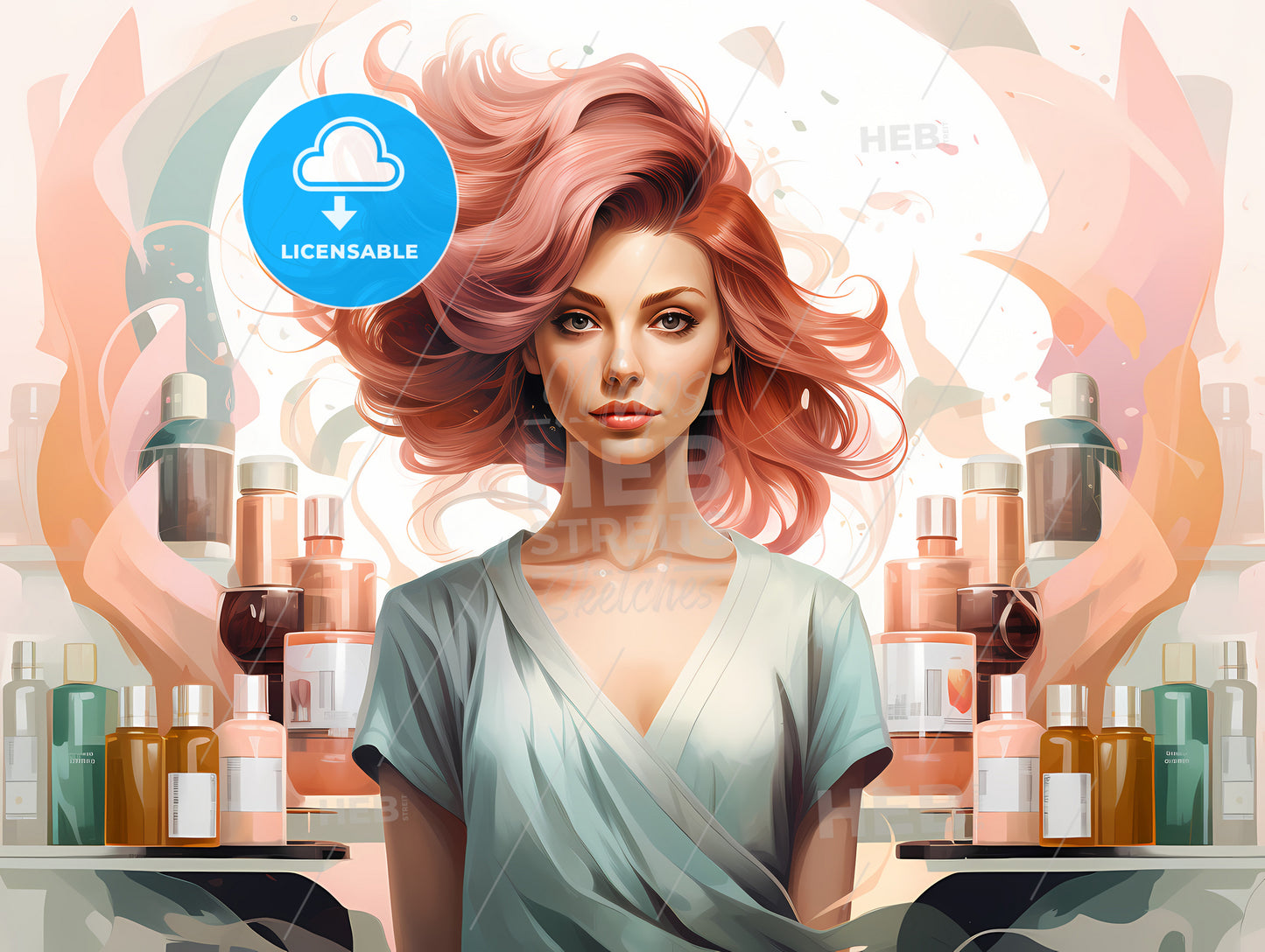 Custom Hair Stylist Image, A Woman With Red Hair