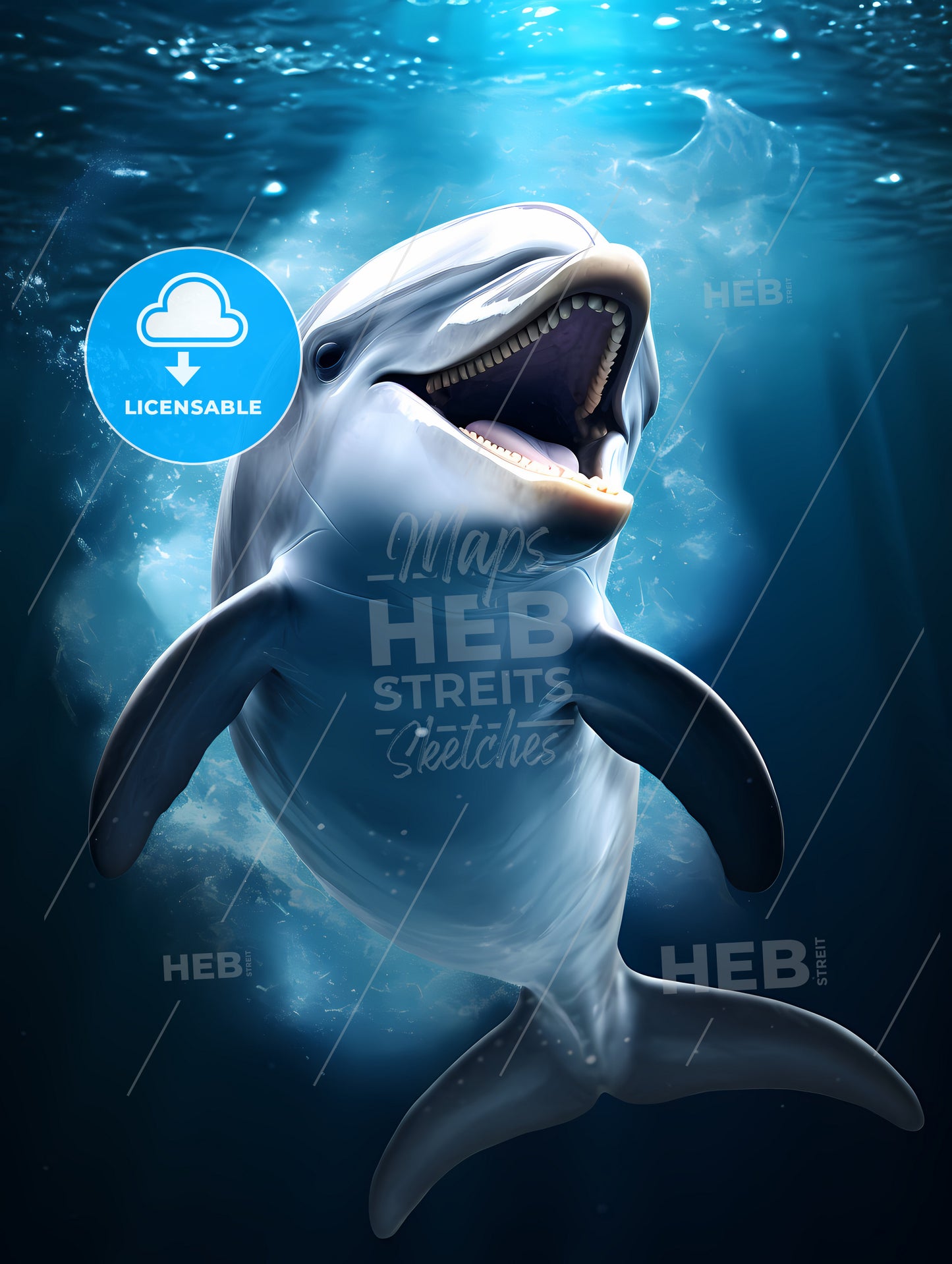 A Singing Dolphin, A Dolphin Swimming In The Water