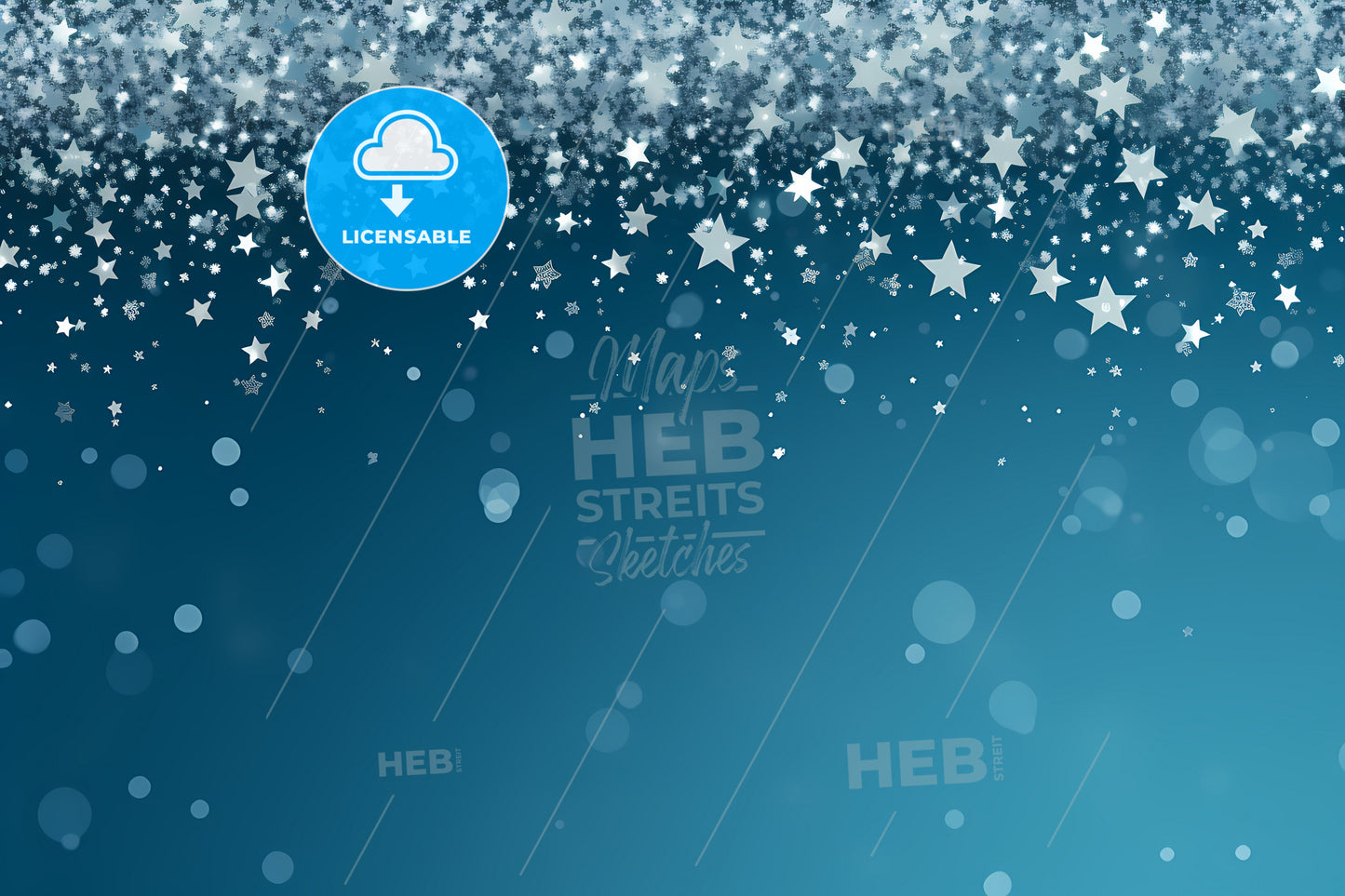 New Years Celebration Card, A Blue Background With White Stars