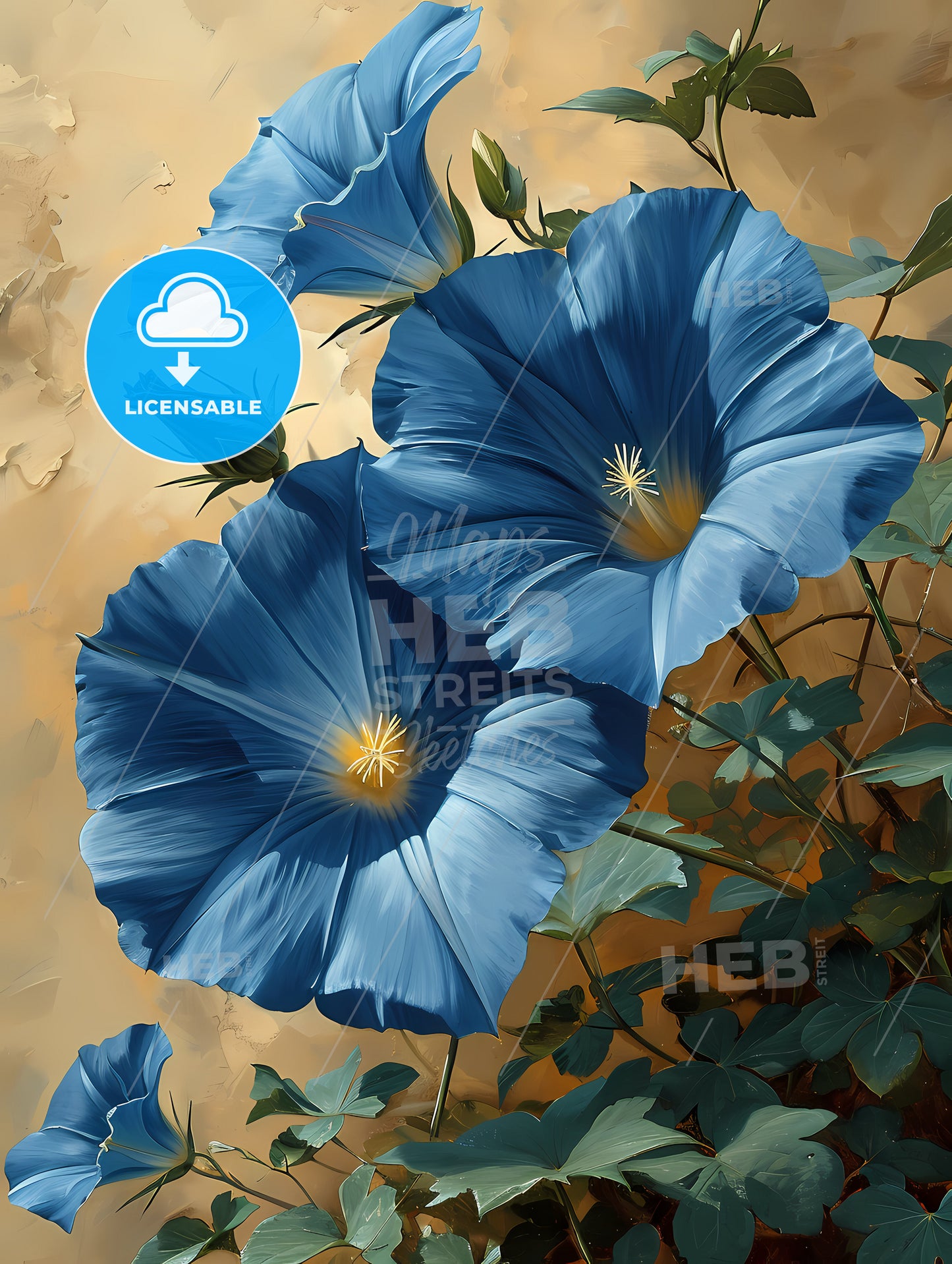 Morning Glory Flowers, A Close Up Of Flowers