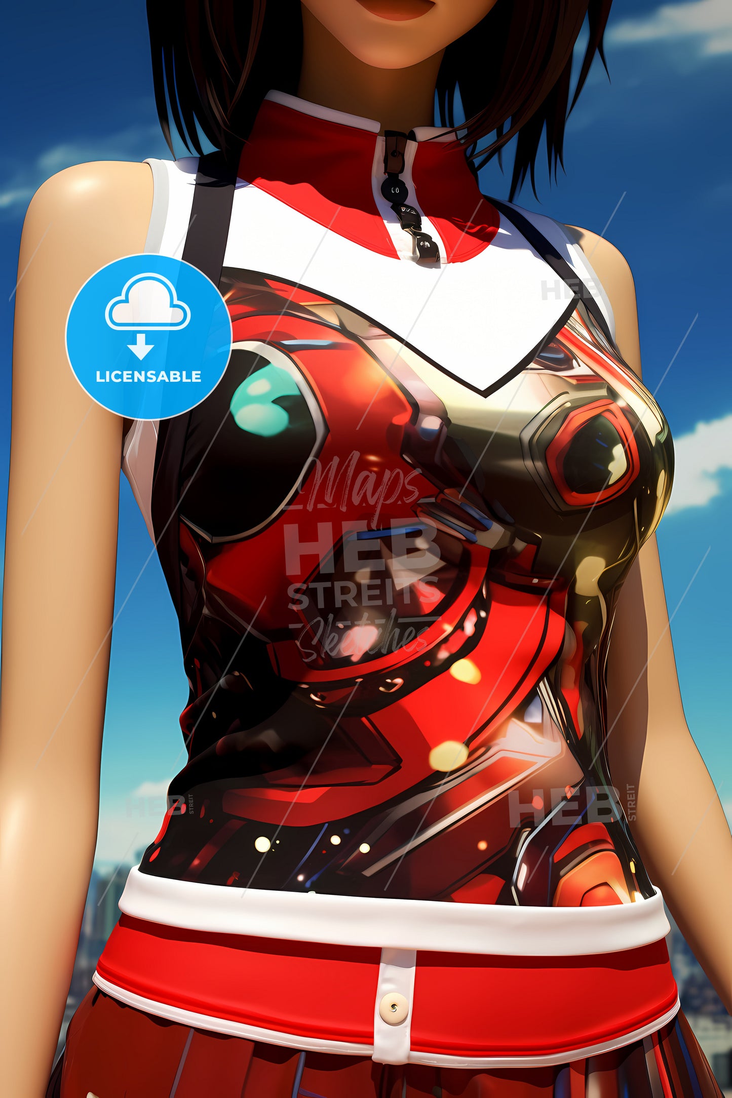 Worms Eye View, A Woman Wearing A Tank Top