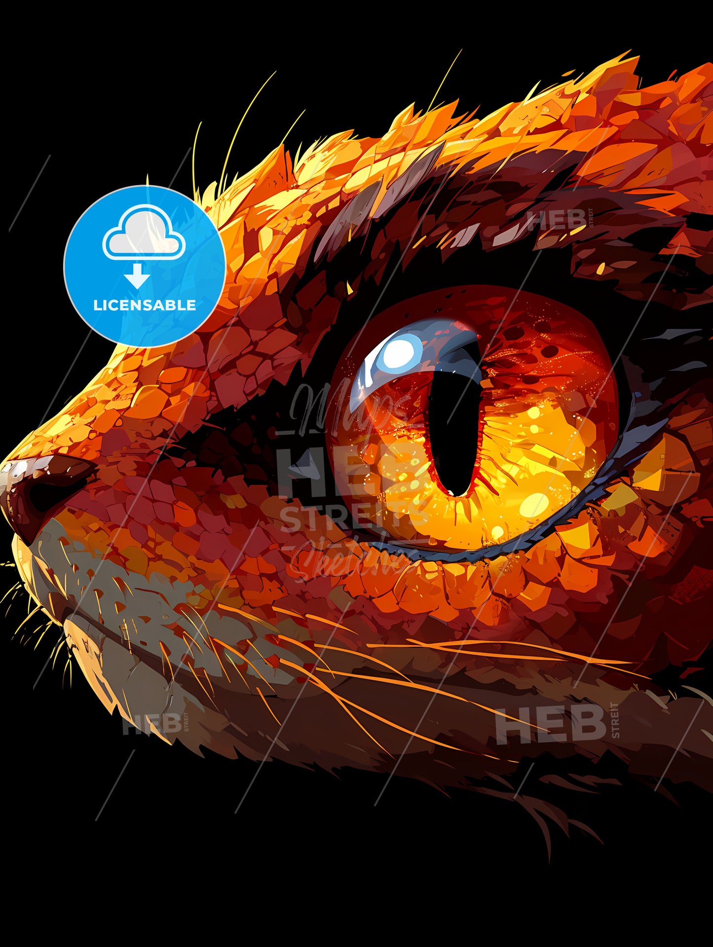 A Pair Of Animated Eyes, A Close Up Of An Animal's Face