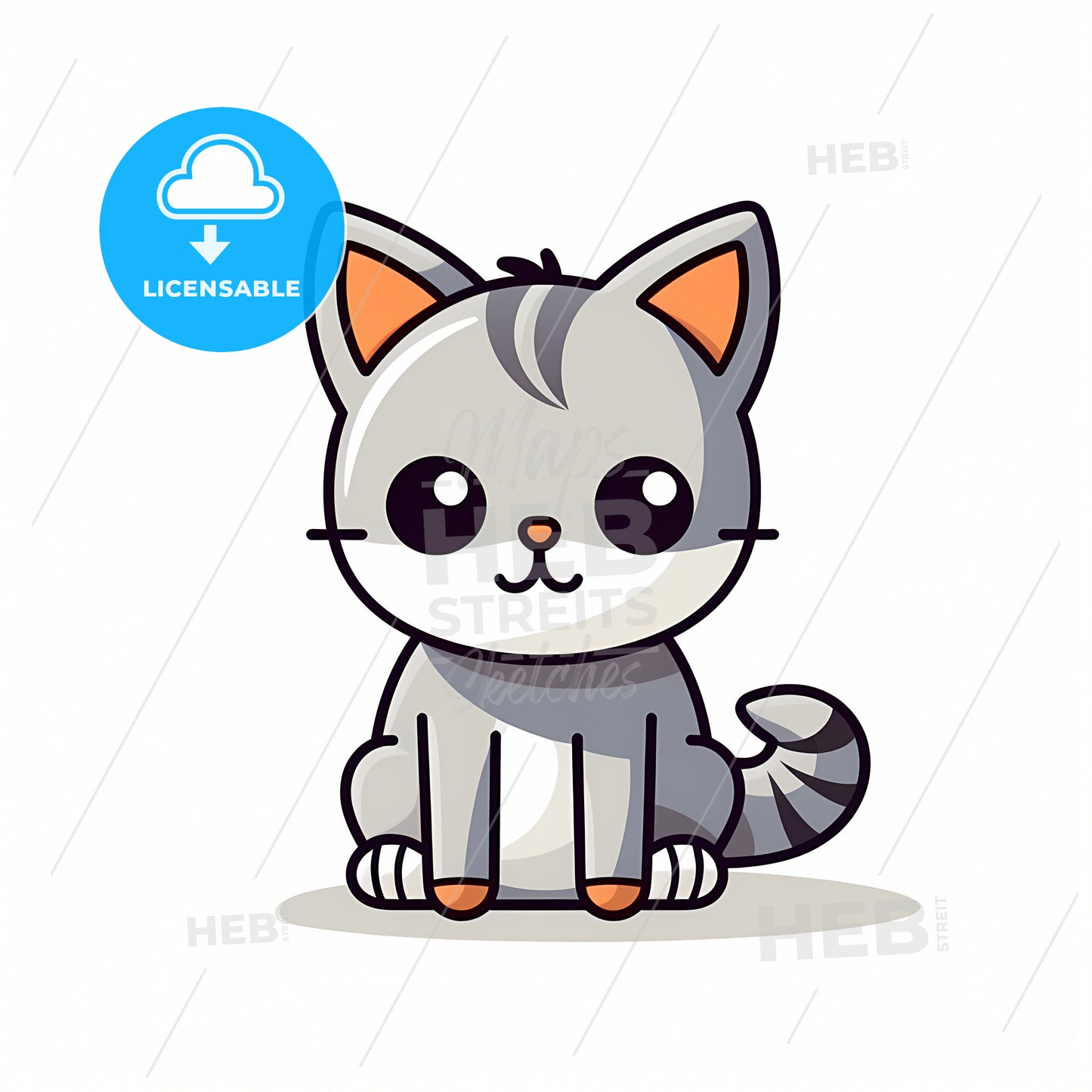 A Cat, A Cartoon Of A Cat