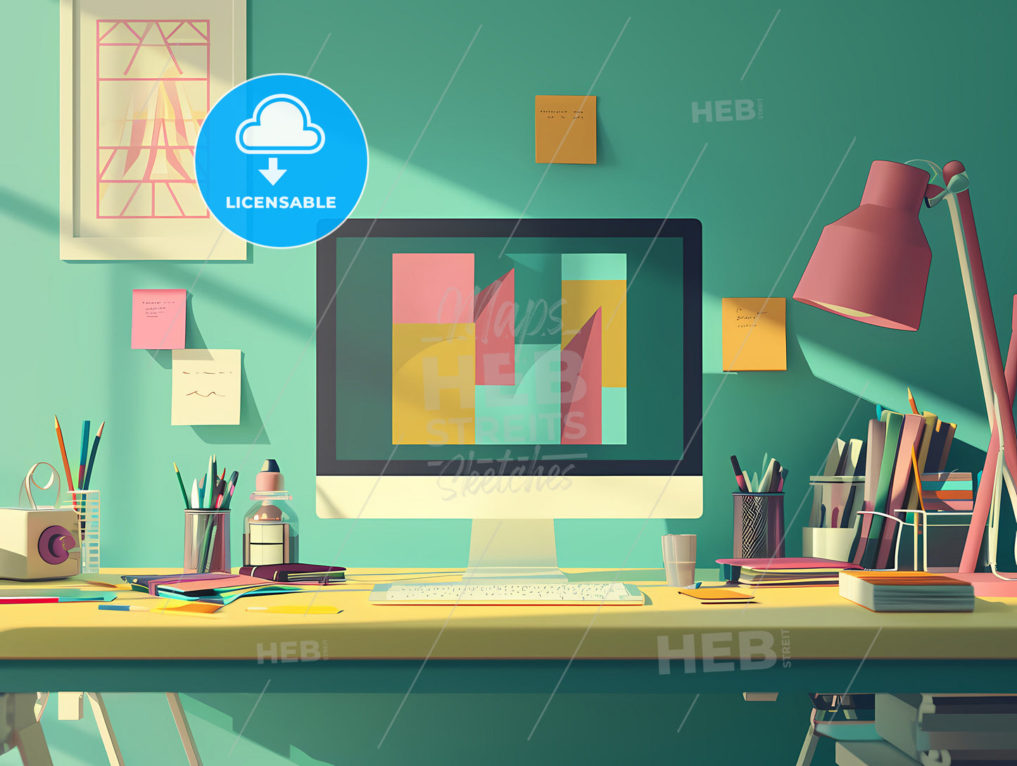 Packshot Product Website, A Computer On A Desk