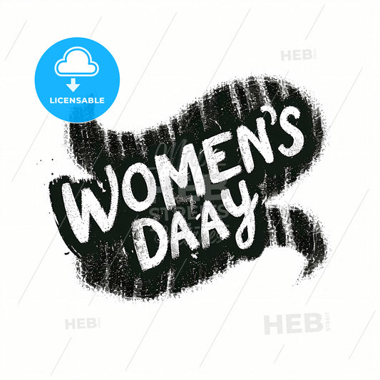 Women's Day, A Black And White Text On A White Background