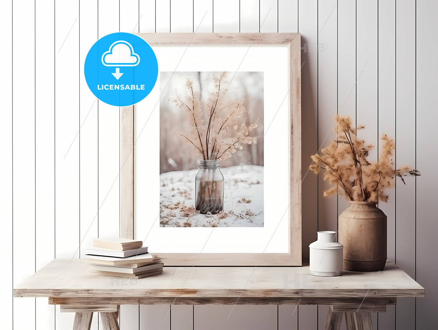 Art Print, A Picture Frame On A Table