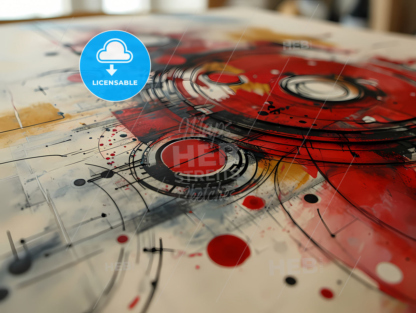 A Hand-Drawn Logo For A Writing Company, A Close Up Of A Painting