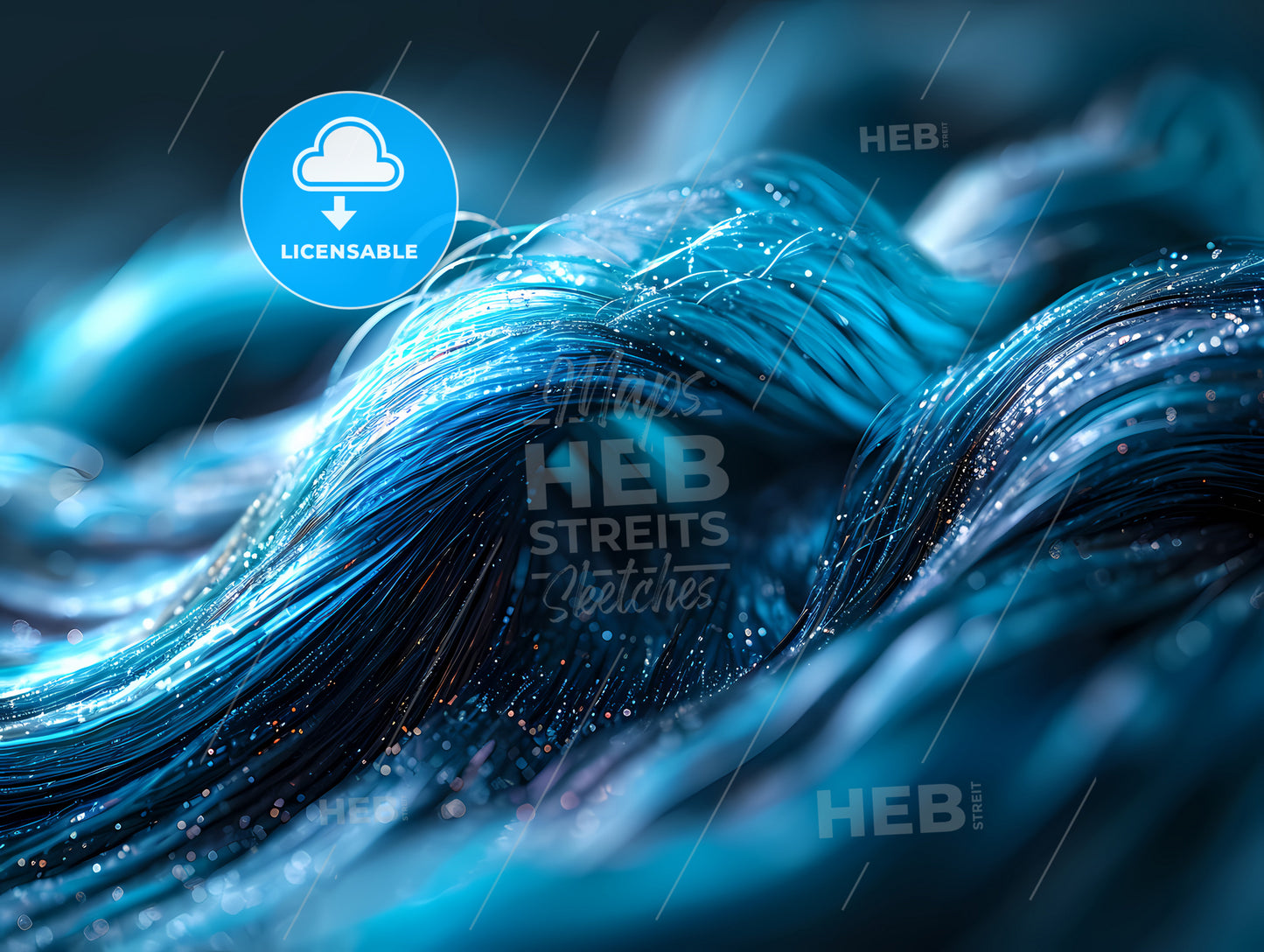 Abstract Curvewallpaper, A Close Up Of Blue Hair