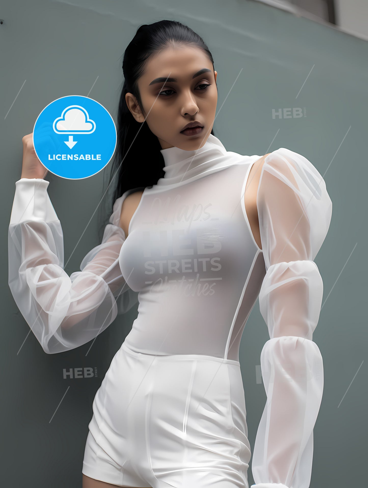 All About The Shoulder Long Sleeve Sweater, A Woman In A White Outfit