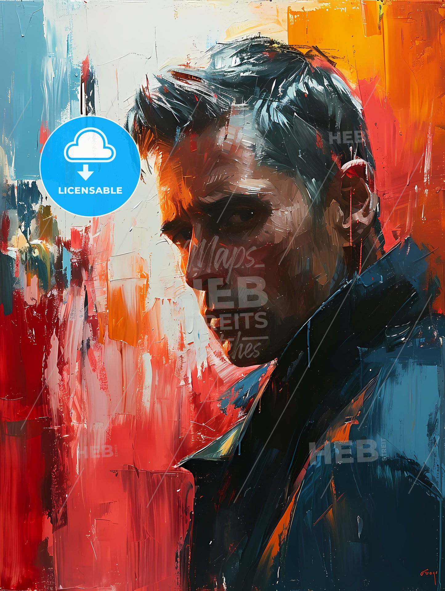 Auric Goldfinger Portrait, A Man Looking At The Camera