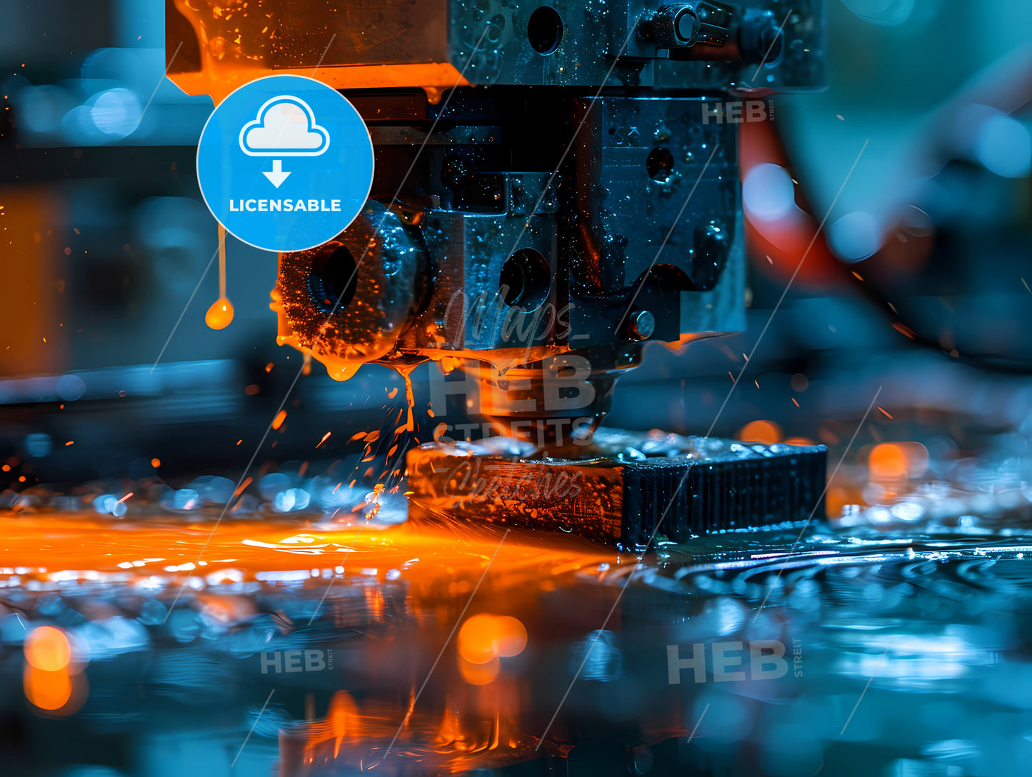 A Sustainability Life Cycle Assessment, A Machine With Hot Liquid Pouring Onto A Piece Of Metal