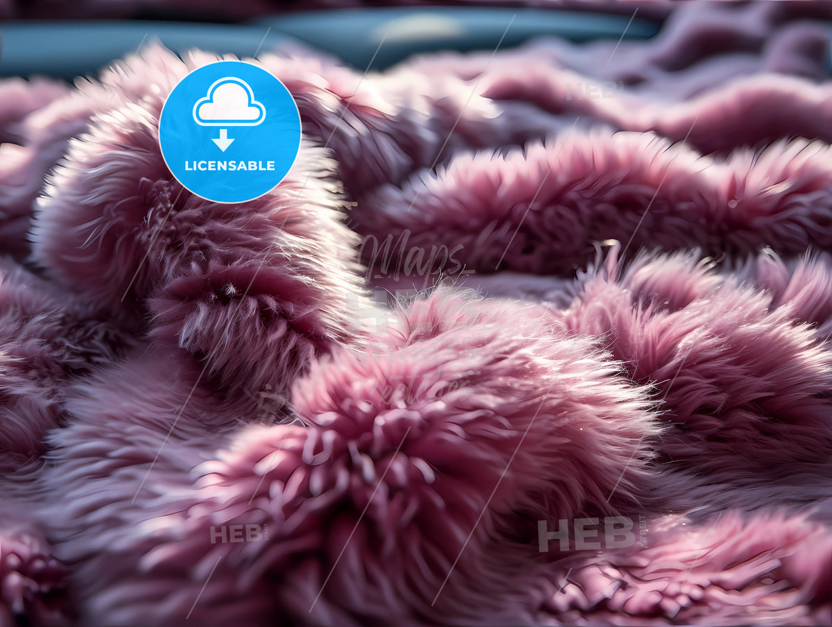 Flat Pink Fur Background, A Close Up Of A Pink Fluffy Blanket