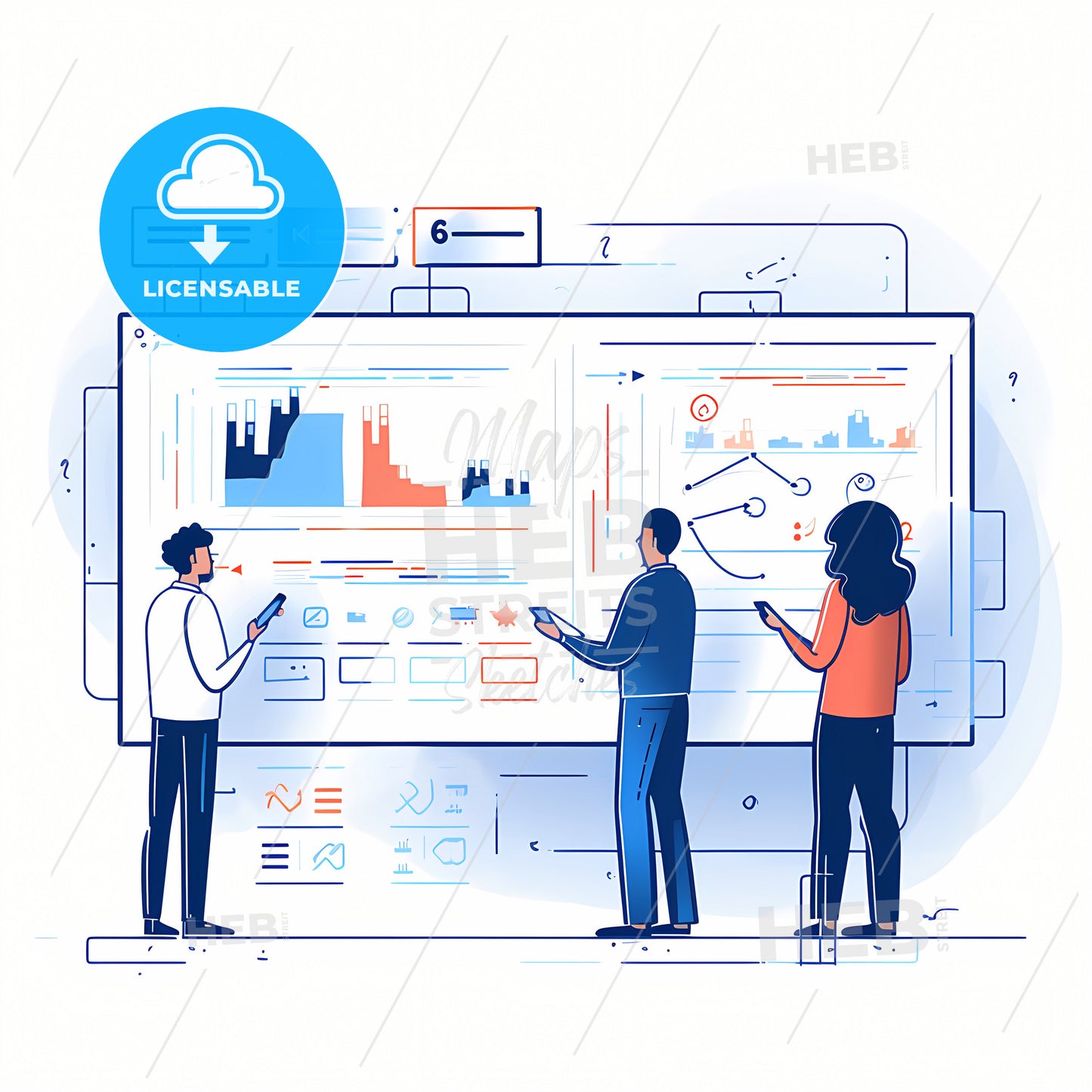 Beyond Scrum Team, A Group Of People Standing Around A Large White Board