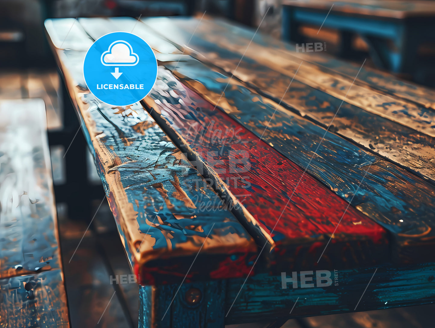 Overhead View Wood Table Top Flat, A Close Up Of A Wooden Bench