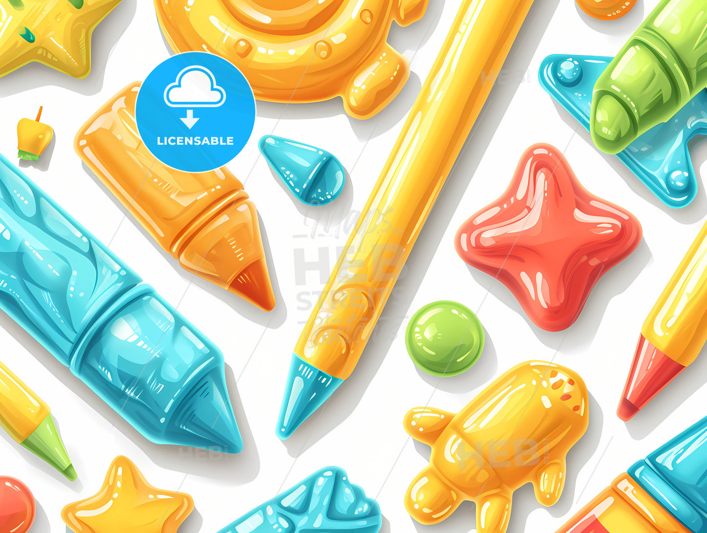 Simple And Relaxing Full Of Childrens Fun, A Close Up Of A Pattern Of Colorful Objects