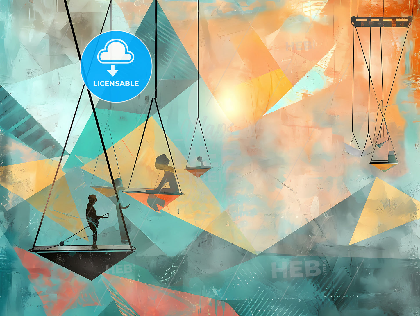 Toys Childrens Picture Books, A Painting Of A Couple Of People On A Swing