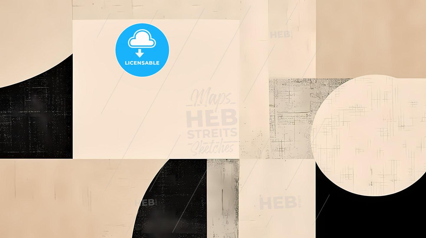 Minimal Beige And Black Style, A Close Up Of A Painting