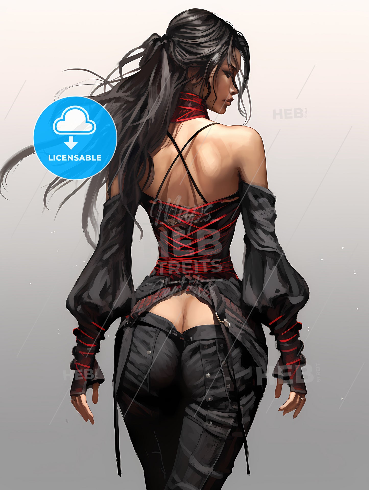 Concept Art Fashion Concept, A Woman In A Black Dress