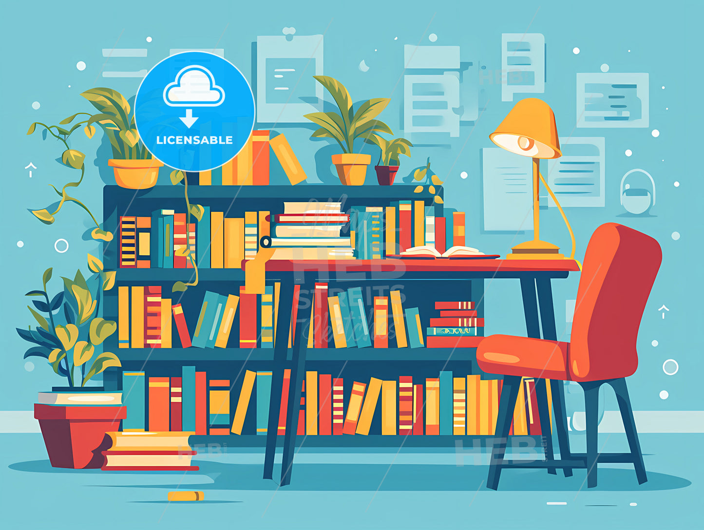 Simply Web Design Minimalist, A Room With A Desk And Bookshelf