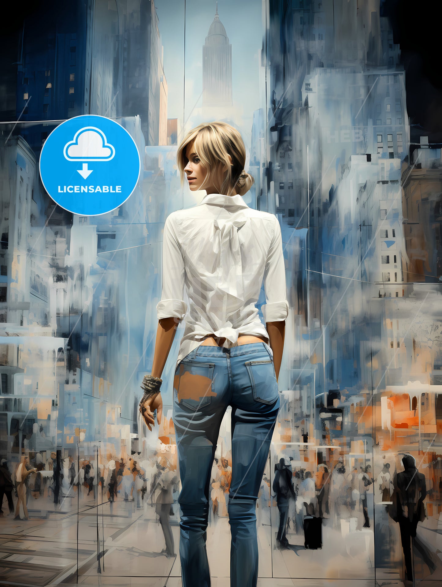 Person A New Kind Of Woman, A Woman In A White Shirt And Blue Jeans