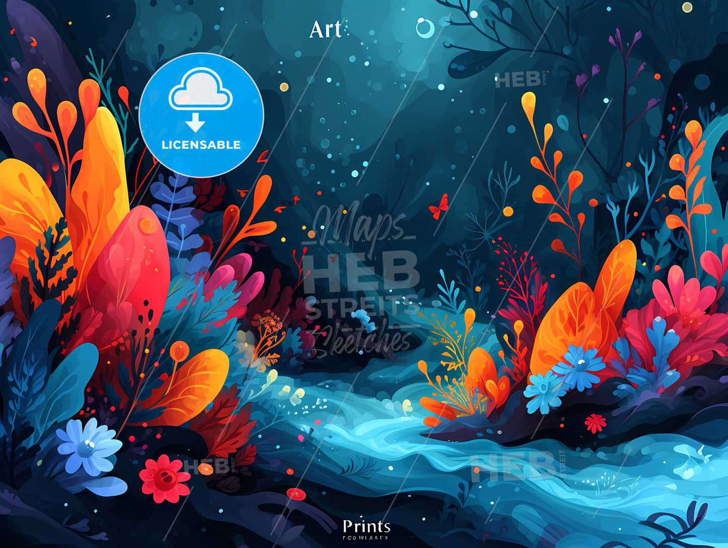 Stylish Logo With The Text Art Prints, A Screenshot Of A Video Game