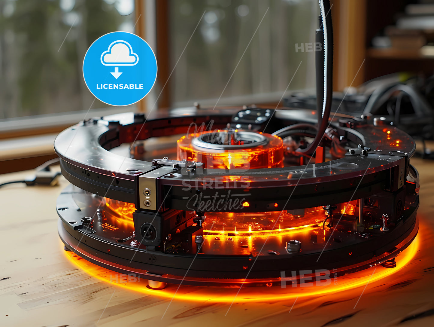 A Sustainability Life Cycle Assessment, A Machine With A Glowing Surface