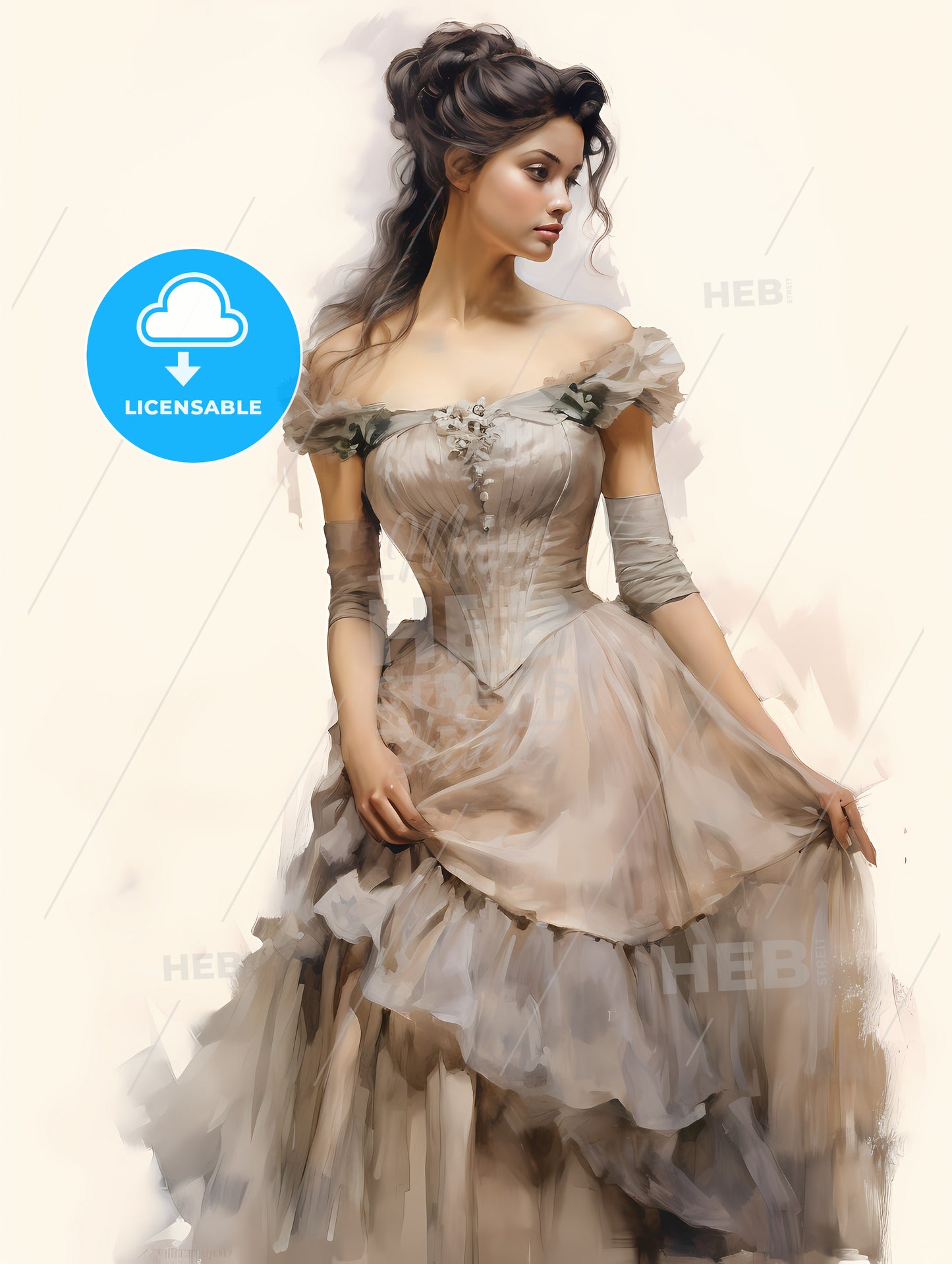 Beautiful Victorian Dress, A Woman In A Dress