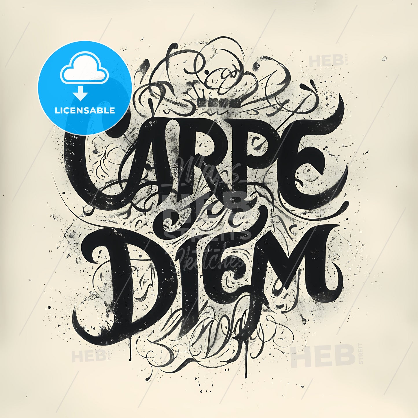 Carpe Diem, A Black And White Photo Of A Sign