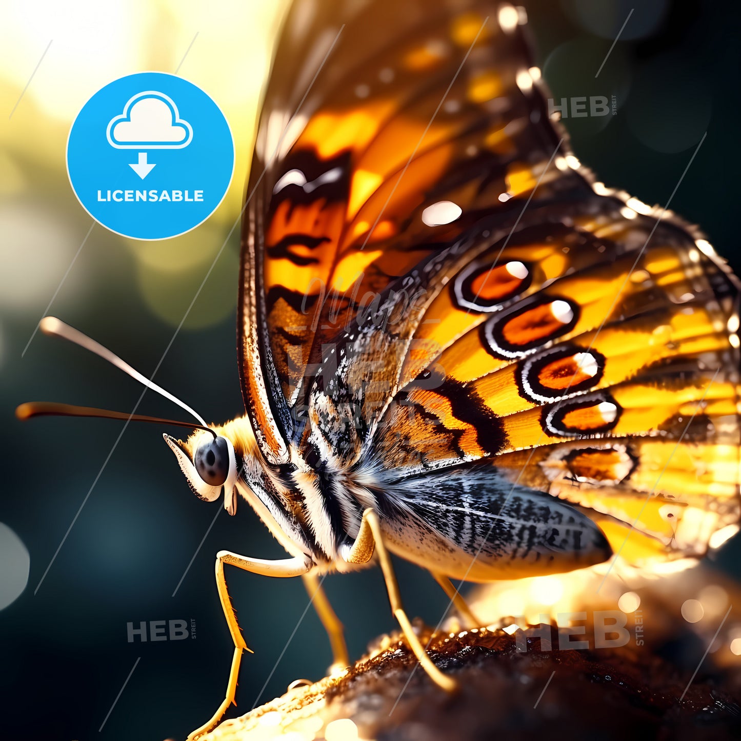 Macro Real Sun Butterflies Head, A Close Up Of A Butterfly