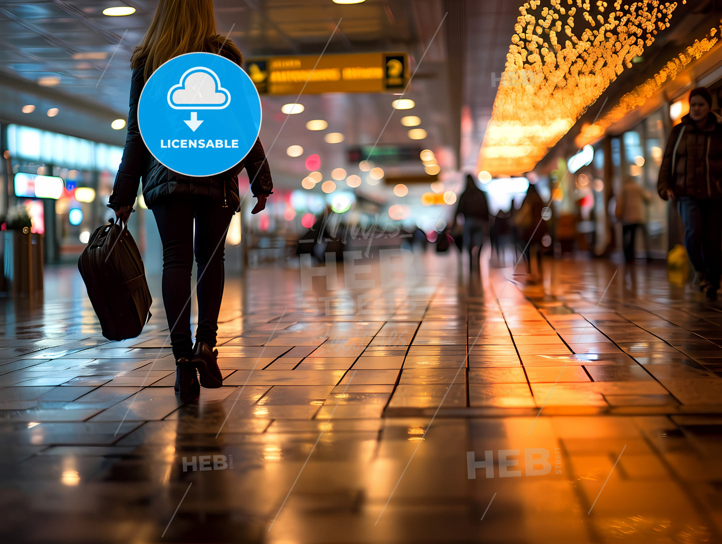 Woman Travelling, A Woman Walking In A Terminal